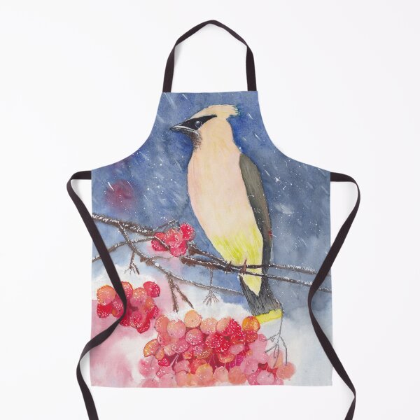 Item preview, Cedar Waxwing and Berries in Snow designed and sold by The Elderberry Blossom.