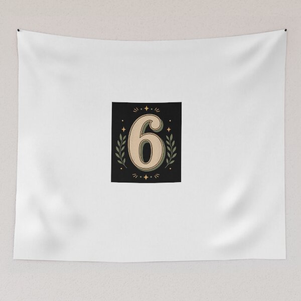 Item preview, Vintage Retro Number Six Design designed and sold by Kupeliemre.