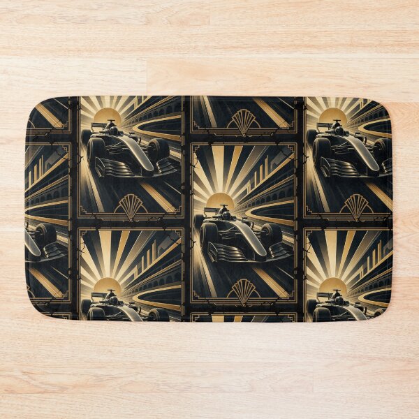 Item preview, Art Deco Formula 1 Grand Prix Racer Golden Speed Art designed and sold by PlanetEye Designs.