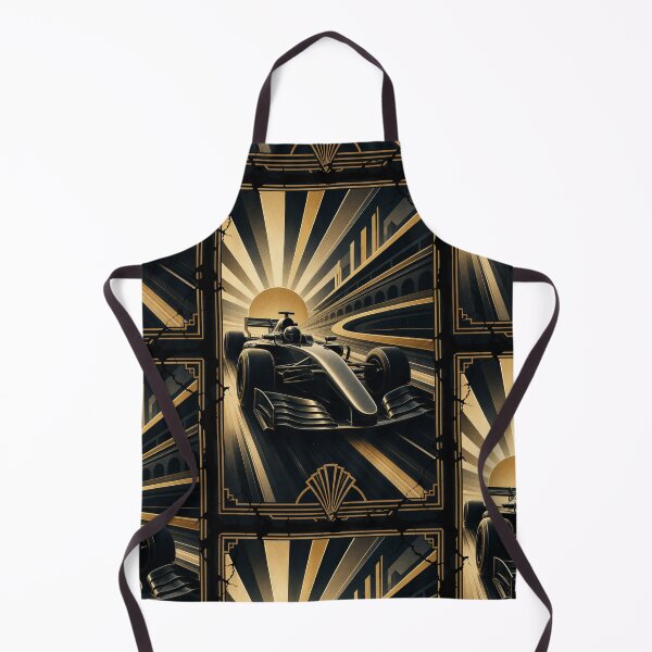 Item preview, Art Deco Formula 1 Grand Prix Racer Golden Speed Art designed and sold by PlanetEye Designs.