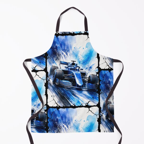 Item preview, Blue Formula 1 Grand Prix  Racer Watercolor Speed Splash designed and sold by PlanetEye Designs.