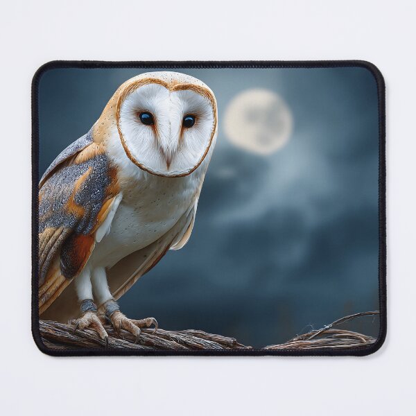 Item preview, Majestic Barn Owl Under the Moonlight Sky designed and sold by Artessie.