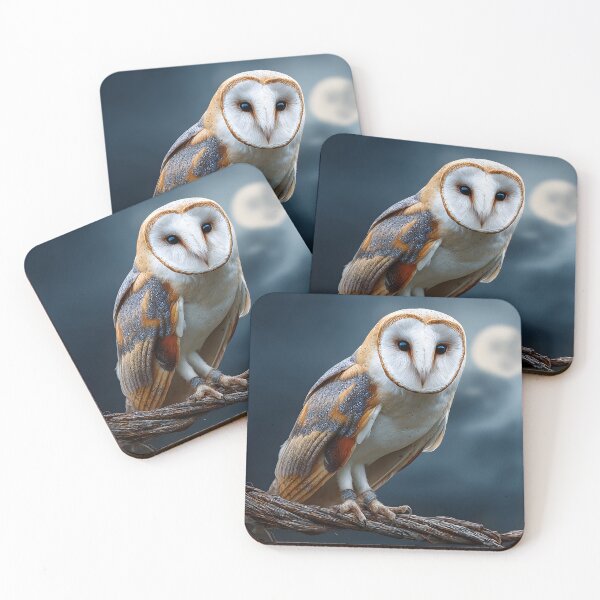 Item preview, Majestic Barn Owl Under the Moonlight Sky designed and sold by Artessie.
