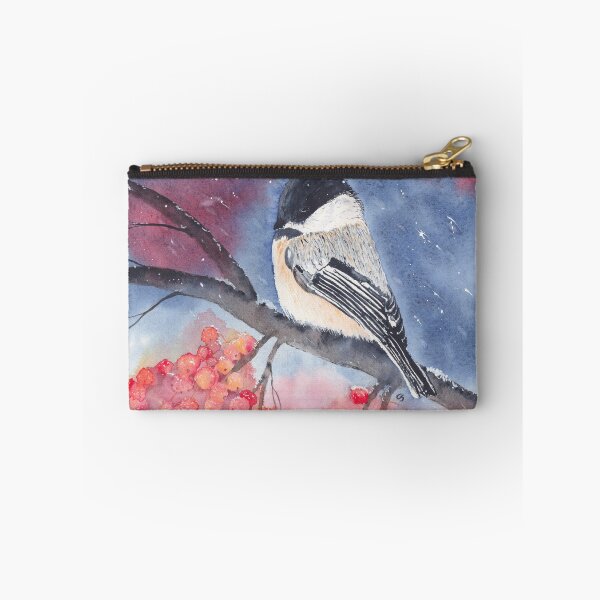 Item preview, Waiting out the Storm Chickadee in Snow designed and sold by The Elderberry Blossom.