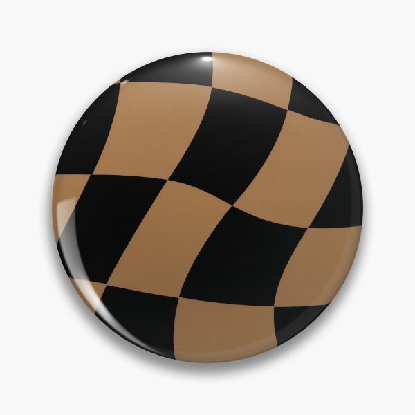 Item preview, Brown and Black Warped Checker - Retro Geometric Shapes designed and sold by LiFFYSTYLE.
