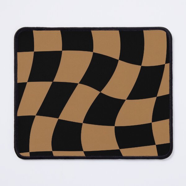 Item preview, Brown and Black Warped Checker - Retro Geometric Shapes designed and sold by LiFFYSTYLE.