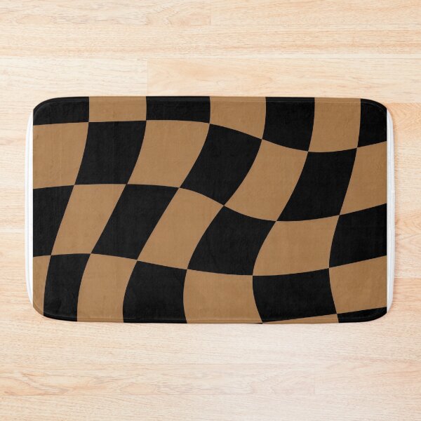 Item preview, Brown and Black Warped Checker - Retro Geometric Shapes designed and sold by LiFFYSTYLE.