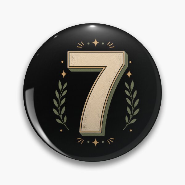 Item preview, Retro Number Seven Botanical Design designed and sold by Kupeliemre.