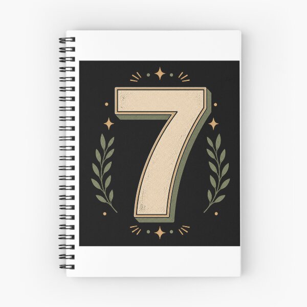 Item preview, Retro Number Seven Botanical Design designed and sold by Kupeliemre.