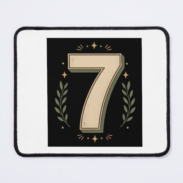 Item preview, Retro Number Seven Botanical Design designed and sold by Kupeliemre.
