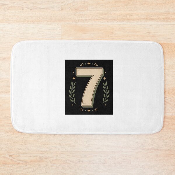 Item preview, Retro Number Seven Botanical Design designed and sold by Kupeliemre.