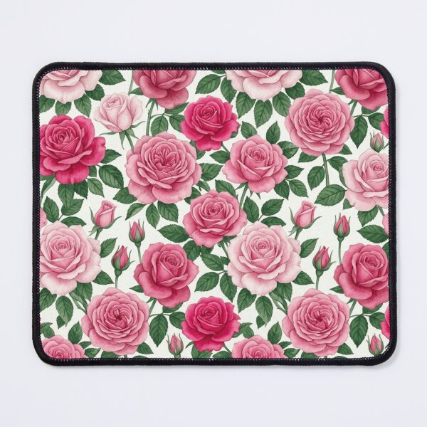 Item preview, Garden Rose Watercolor Multi Variety Floral Pattern designed and sold by Inkworksbyshery.