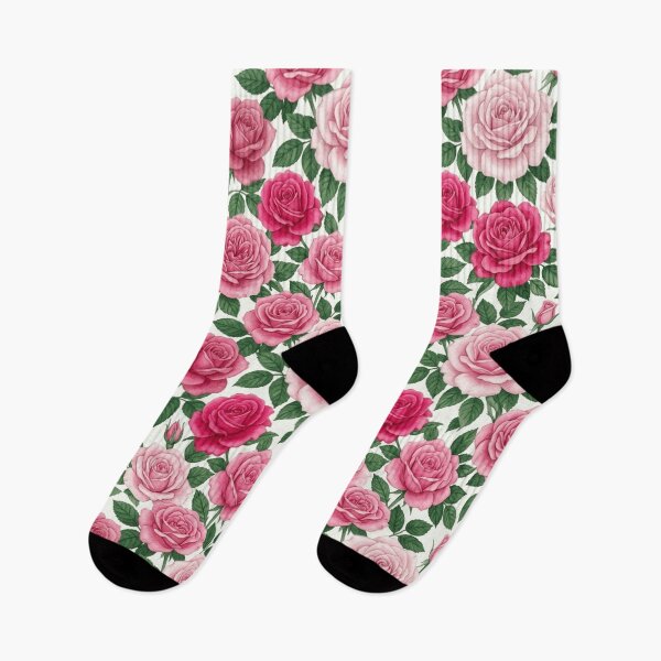 Item preview, Garden Rose Watercolor Multi Variety Floral Pattern designed and sold by Inkworksbyshery.
