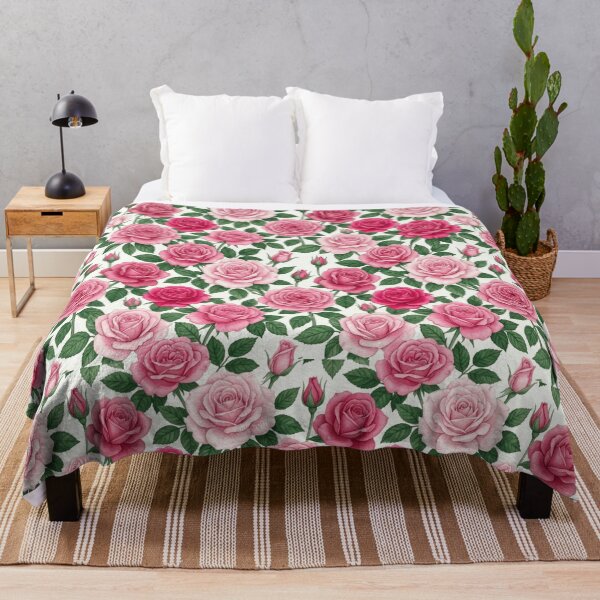 Item preview, Garden Rose Watercolor Multi Variety Floral Pattern designed and sold by Inkworksbyshery.