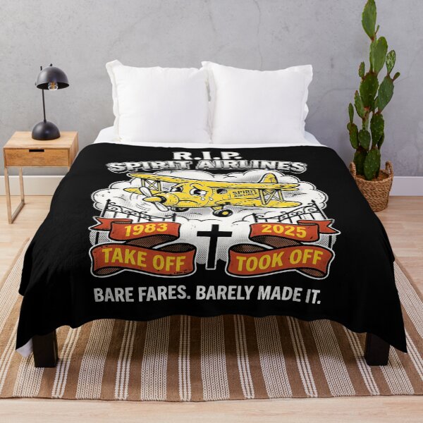 Artikelvorschau, Ruhe in Frieden, Spirit Airlines! Trauriges gelbes Doppeldecker-Retro-Flugzeug-Witzkunst entworfen und verkauft von graphixpolash.