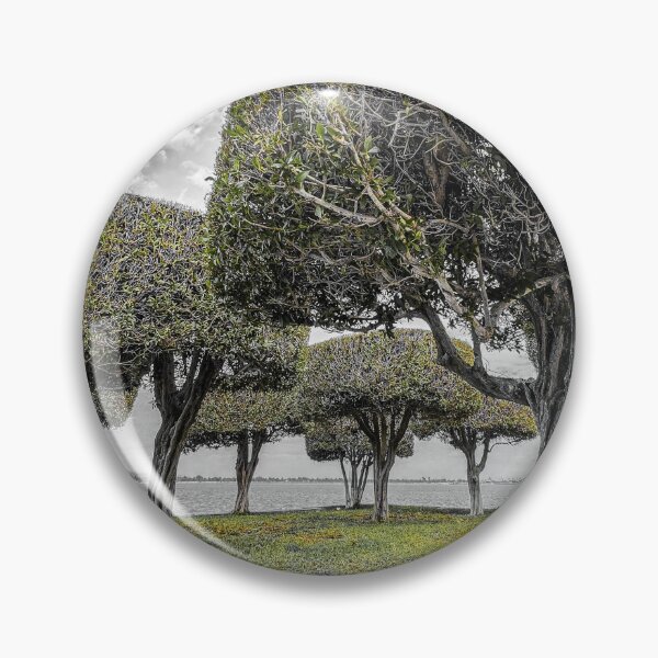 Item preview, Abu Dhabi Corniche Park | Monochrome Green Coastal Photography | Calm Nature Urban Oasis designed and sold by BlueberrySwan.