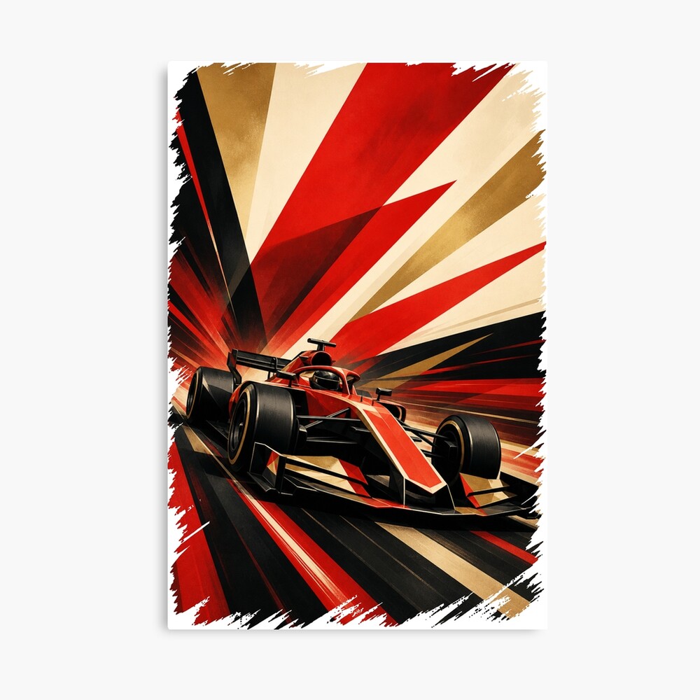 Red Grand Prix Racer: One Design, On Everything — Canvas Print
