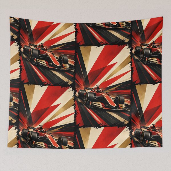 Item preview, Red F1 Grand Prix Racer Abstract Speed Burst designed and sold by PlanetEye Designs.