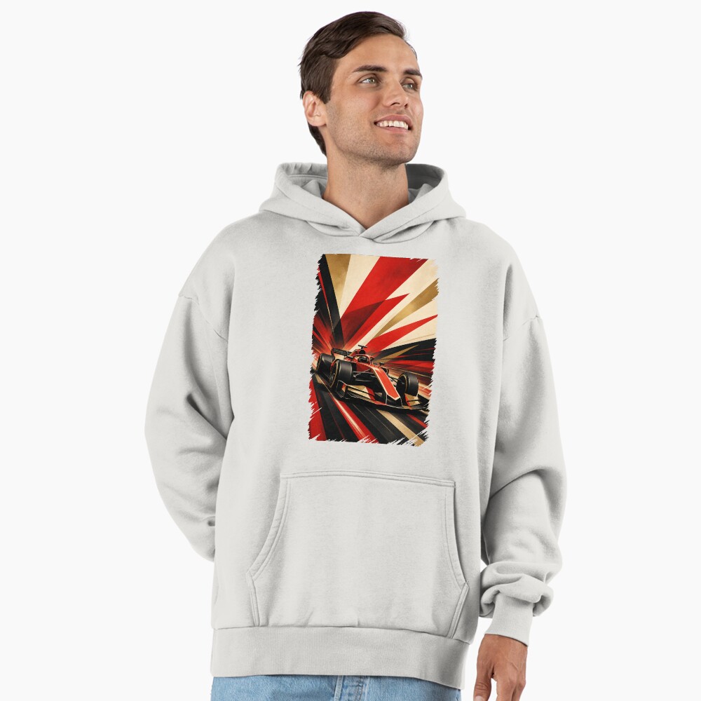 Red Grand Prix Racer: One Design, On Everything — Premium Hoodie