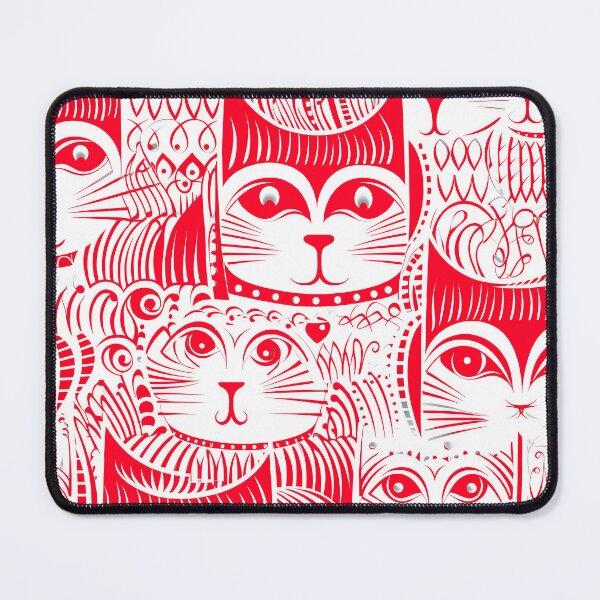 Item preview, Cute Stylized Cat Designs In Red And White designed and sold by DEC02.