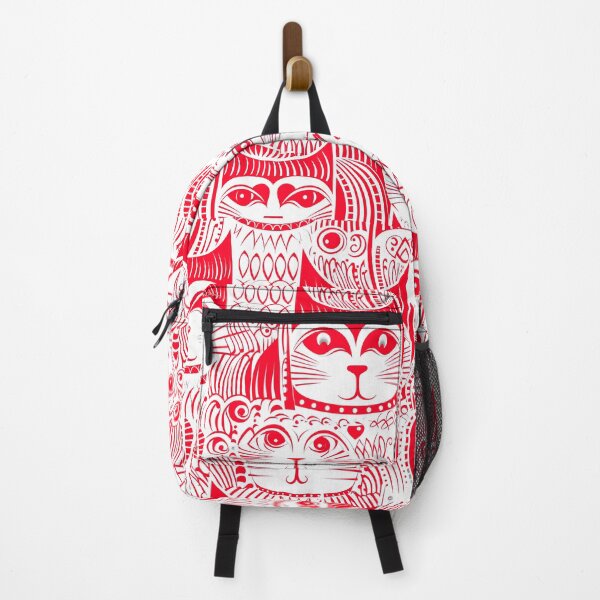 Item preview, Cute Stylized Cat Designs In Red And White designed and sold by DEC02.