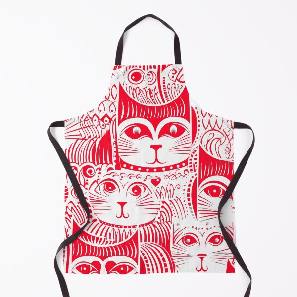 Item preview, Cute Stylized Cat Designs In Red And White  designed and sold by DEC02.