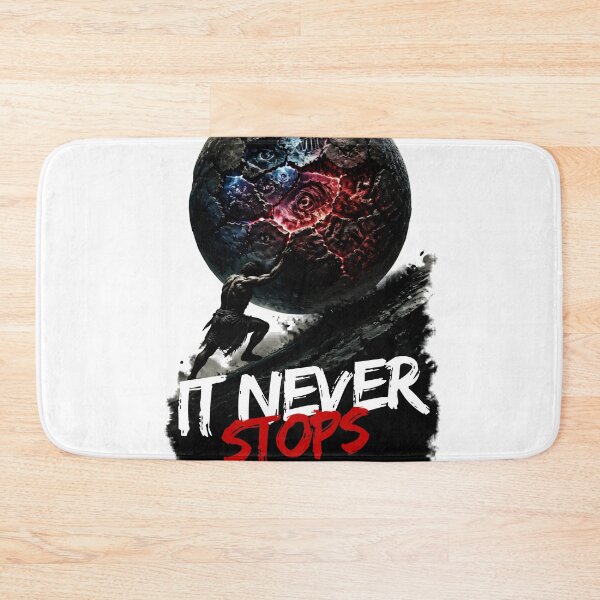 Item preview, It Never Stops – Dark Sisyphus Mythology Overthinking Design designed and sold by ArtisElec.