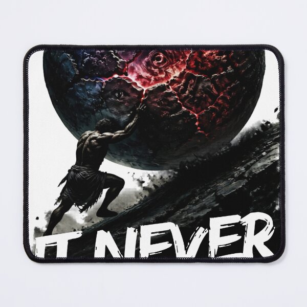 Item preview, It Never Stops – Dark Sisyphus Mythology Overthinking Design designed and sold by ArtisElec.