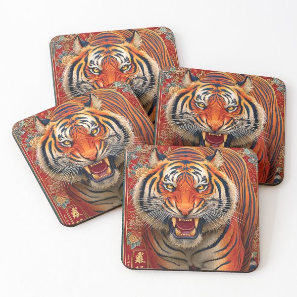 Item preview, Majestic Tiger Roaring in Vibrant Colors designed and sold by Artessie.