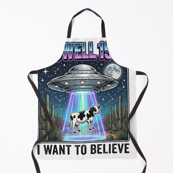 Item preview, Funny Alien Abduction Cow Roswell 1947 Cartoon designed and sold by X-Alien-Labs.