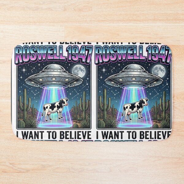 Item preview, Funny Alien Abduction Cow Roswell 1947 Cartoon designed and sold by X-Alien-Labs.