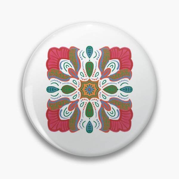 Item preview, Bold Kolam Floral Mandala Pattern | Folk Art | Bohemian | designed and sold by geetasadashivan.