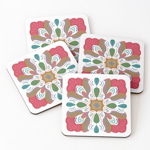 Item preview, Bold Kolam Floral Mandala Pattern | Folk Art | Bohemian | designed and sold by geetasadashivan.