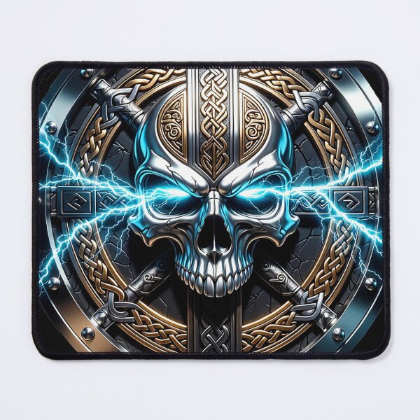 Item preview, Viking Crest Skull Lightning Bolt designed and sold by Bluesax.