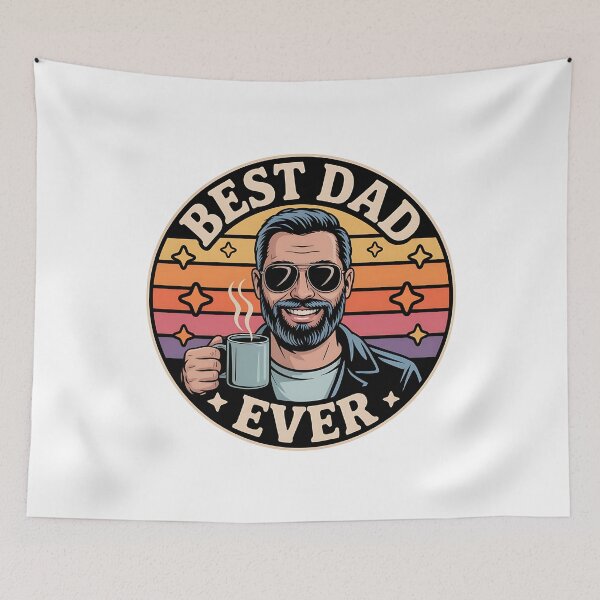 Item preview, Best Dad Ever Retro Vintage Fathers Day Main Tag: designed and sold by ShopVelona.