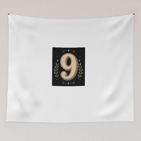 Item preview, Vintage Number 9 Botanical Design designed and sold by Kupeliemre.