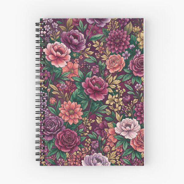 Item preview,  Dense Maximalist Watercolor Floral Jewel Tone Pattern designed and sold by Inkworksbyshery.