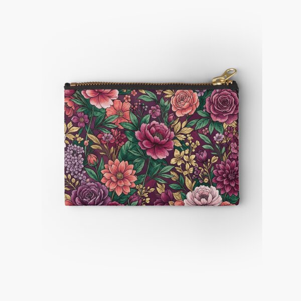 Item preview,  Dense Maximalist Watercolor Floral Jewel Tone Pattern designed and sold by Inkworksbyshery.