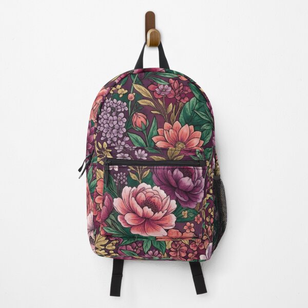 Item preview,  Dense Maximalist Watercolor Floral Jewel Tone Pattern designed and sold by Inkworksbyshery.