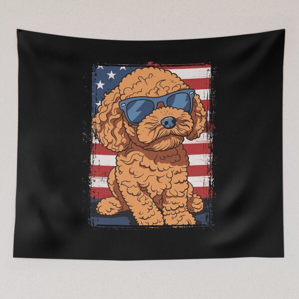 Item preview, Funny Cavapoo 4th July USA Flag America Mom Dad Kids designed and sold by rafaeltto.