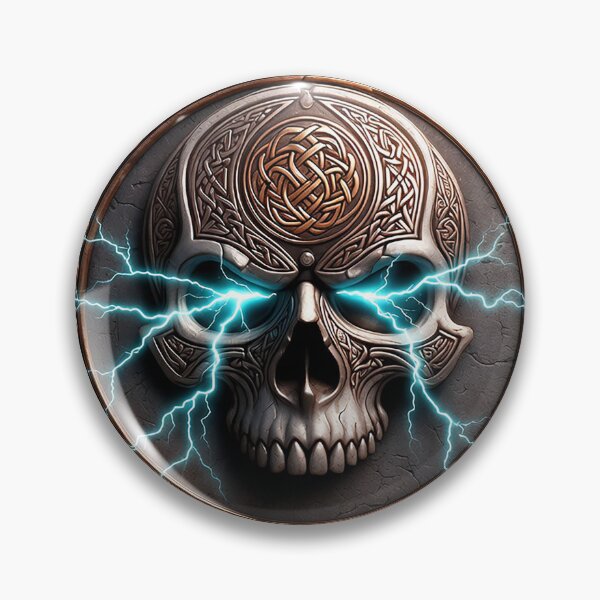 Item preview, Viking Shield Skull Lightning designed and sold by Bluesax.