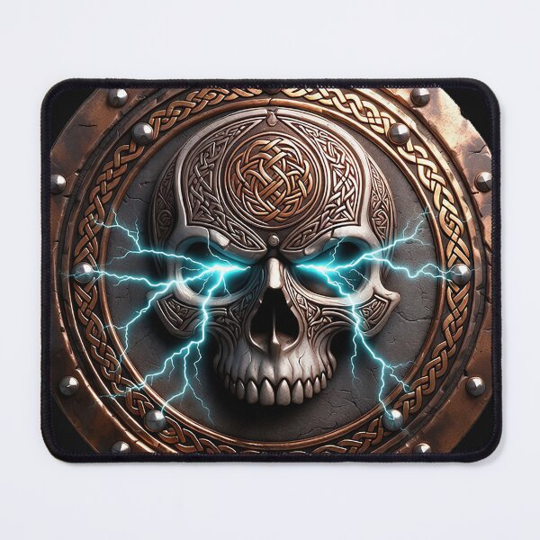Item preview, Viking Shield Skull Lightning designed and sold by Bluesax.