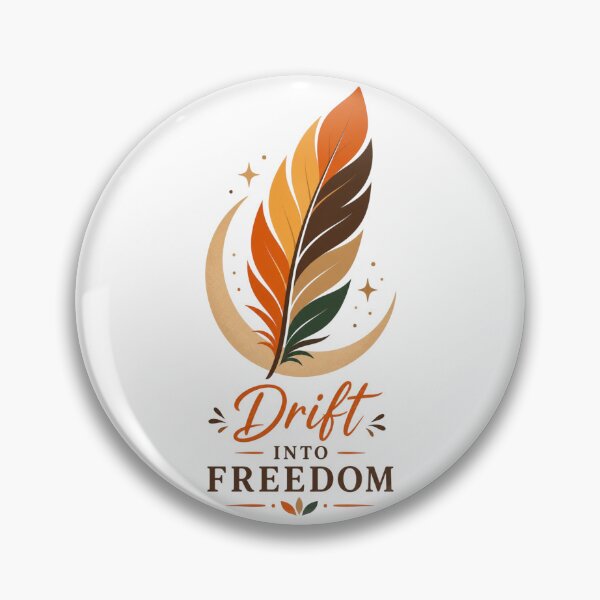 Item preview, Drift Into Freedom Feather Moon Minimal Design | Boho Aesthetic Art | Trending Calm Vibes Illustration designed and sold by Inner Flame Studio.