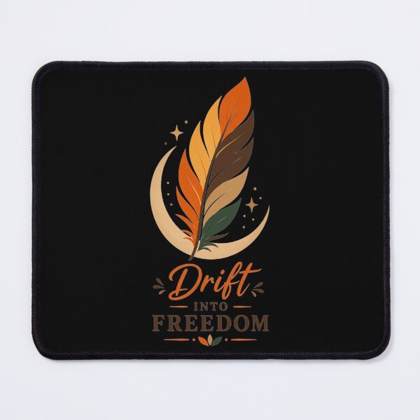 Item preview, Drift Into Freedom Feather Moon Minimal Design | Boho Aesthetic Art | Trending Calm Vibes Illustration designed and sold by Inner Flame Studio.