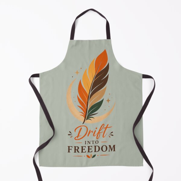 Item preview, Drift Into Freedom Feather Moon Minimal Design | Boho Aesthetic Art | Trending Calm Vibes Illustration designed and sold by Inner Flame Studio.