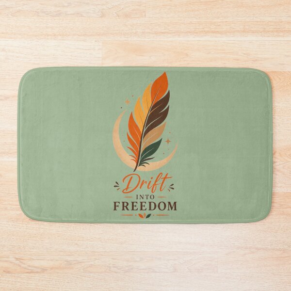Item preview, Drift Into Freedom Feather Moon Minimal Design | Boho Aesthetic Art | Trending Calm Vibes Illustration designed and sold by Inner Flame Studio.
