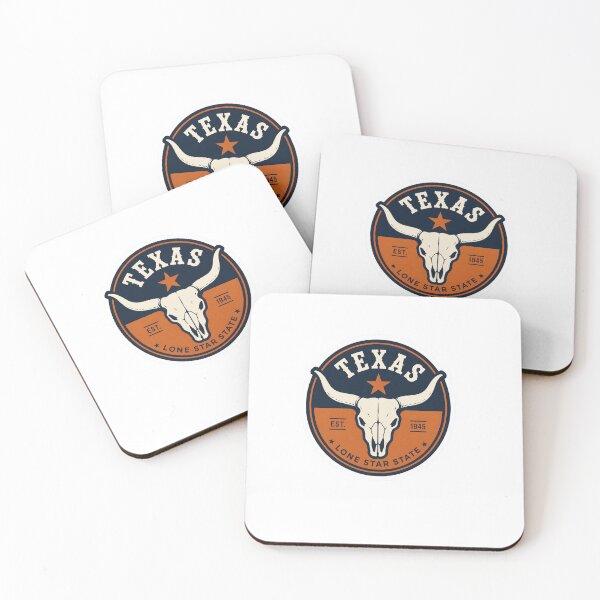 Item preview, Texas Longhorn Skull Lone Star Badge designed and sold by StateMoodDesigns.