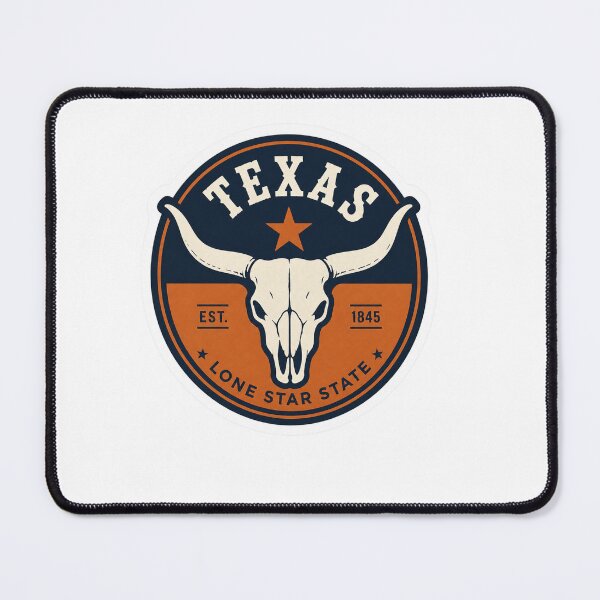 Item preview, Texas Longhorn Skull Lone Star Badge designed and sold by StateMoodDesigns.