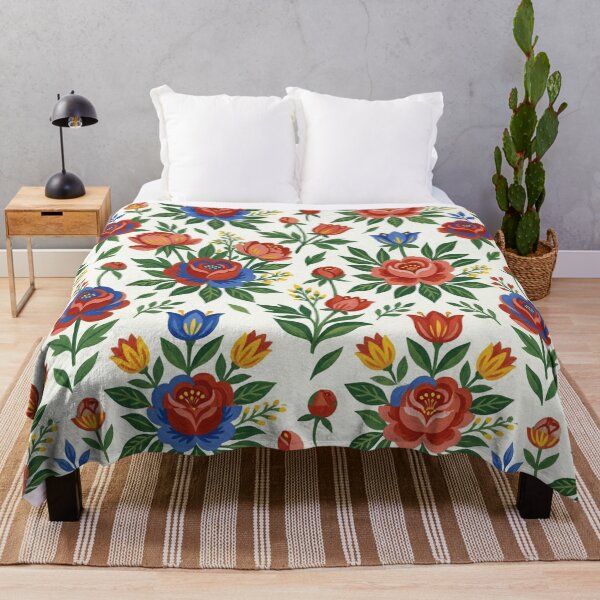 Item preview,  Folk Art Watercolor Botanical Floral Seamless Pattern designed and sold by Inkworksbyshery.