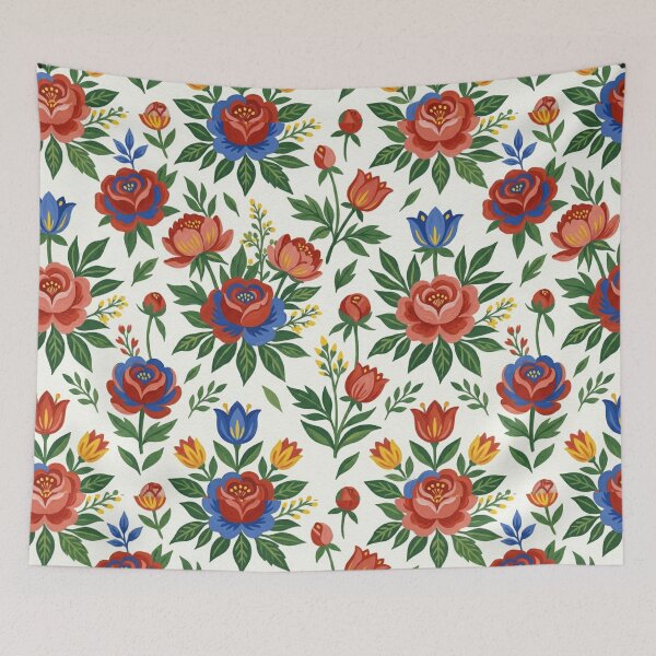 Item preview,  Folk Art Watercolor Botanical Floral Seamless Pattern designed and sold by Inkworksbyshery.
